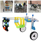 ADAHX 2 Wheel Pet Dog Cat Wheelchair Aluminium Walk Cart Scooter for Handicapped Hind Leg Adjusted Wheelchair Fit for 3-15kg Pet