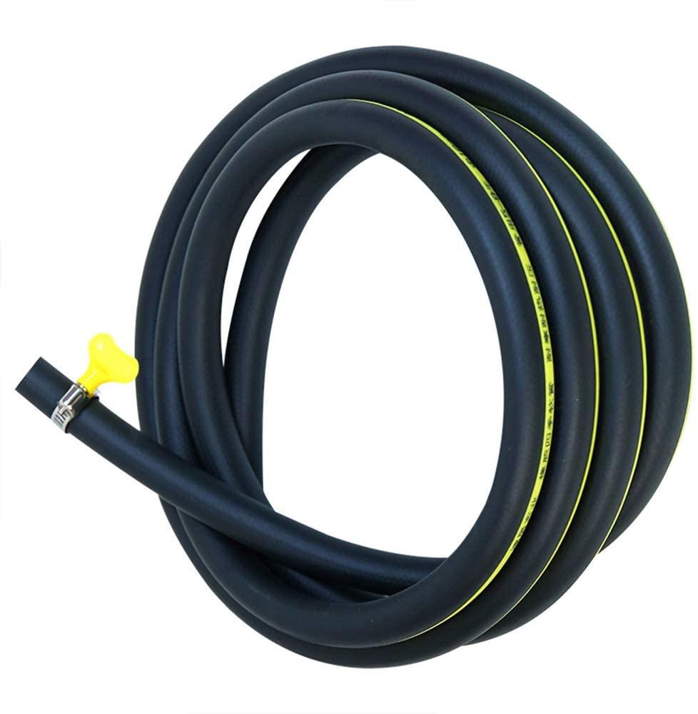 HZIZHEN - Rubber Hose - Cold and Sun-Resistant Household Garden Tube -Heavy Duty Farm Lawn Watering - Black/Yellow (Color : 25mm, Size : 50m)