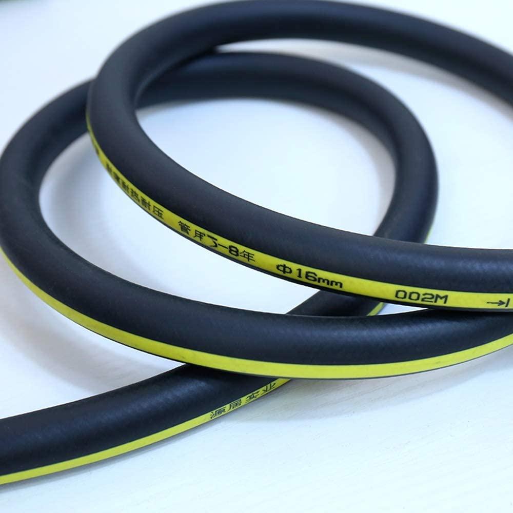HZIZHEN - Rubber Hose - Cold and Sun-Resistant Household Garden Tube -Heavy Duty Farm Lawn Watering - Black/Yellow (Color : 25mm, Size : 50m)