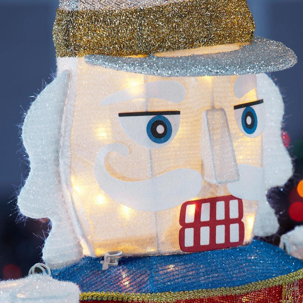 5.5 ft Warm White LED Solider Nutcracker Holiday Yard Decoration