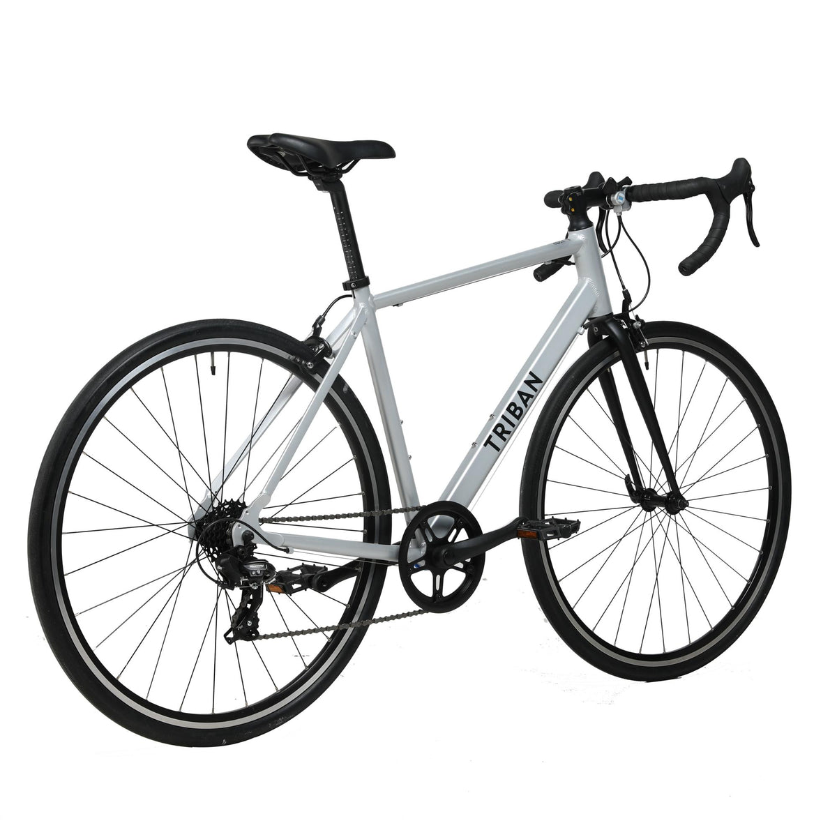 Decathlon Triban RC100 Adult Road Bike, 700 C, Silver, Extra-Large