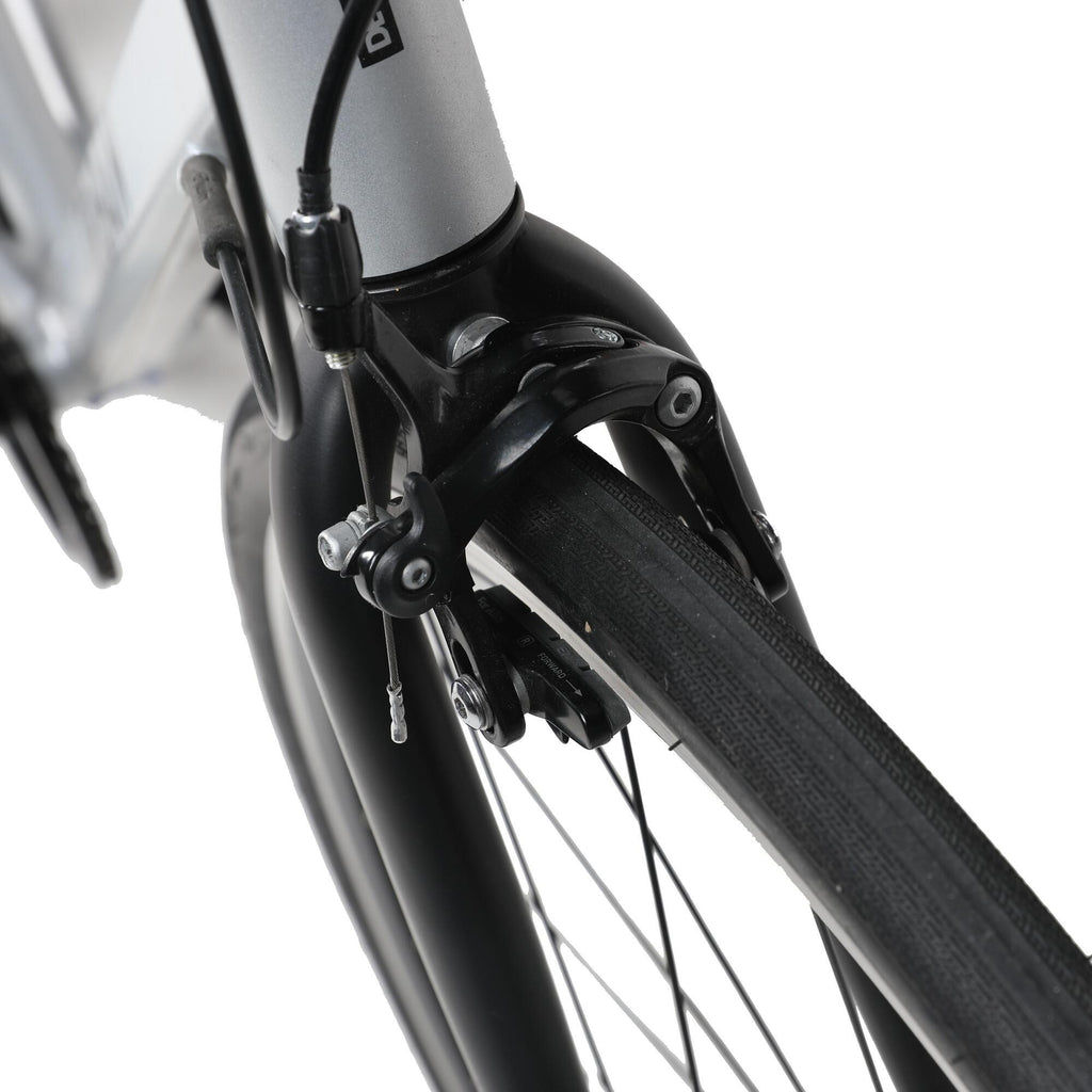 Decathlon Triban RC100 Adult Road Bike, 700 C, Silver, Large