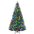 9 ft. Pre-Lit LED PVC Regular Full Artificial Christmas Tree with 1000 Multi-Color Lights and Metal Stand