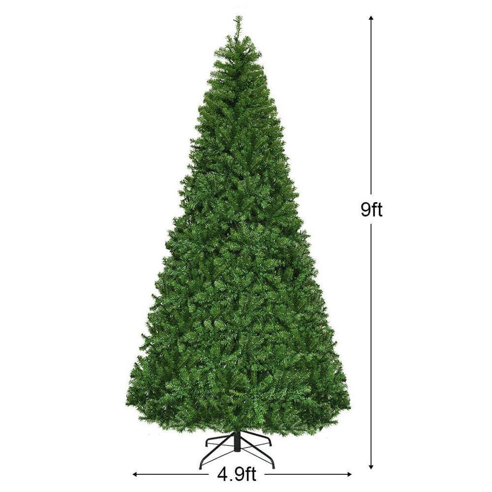 9 ft. Pre-Lit LED PVC Regular Full Artificial Christmas Tree with 1000 Multi-Color Lights and Metal Stand
