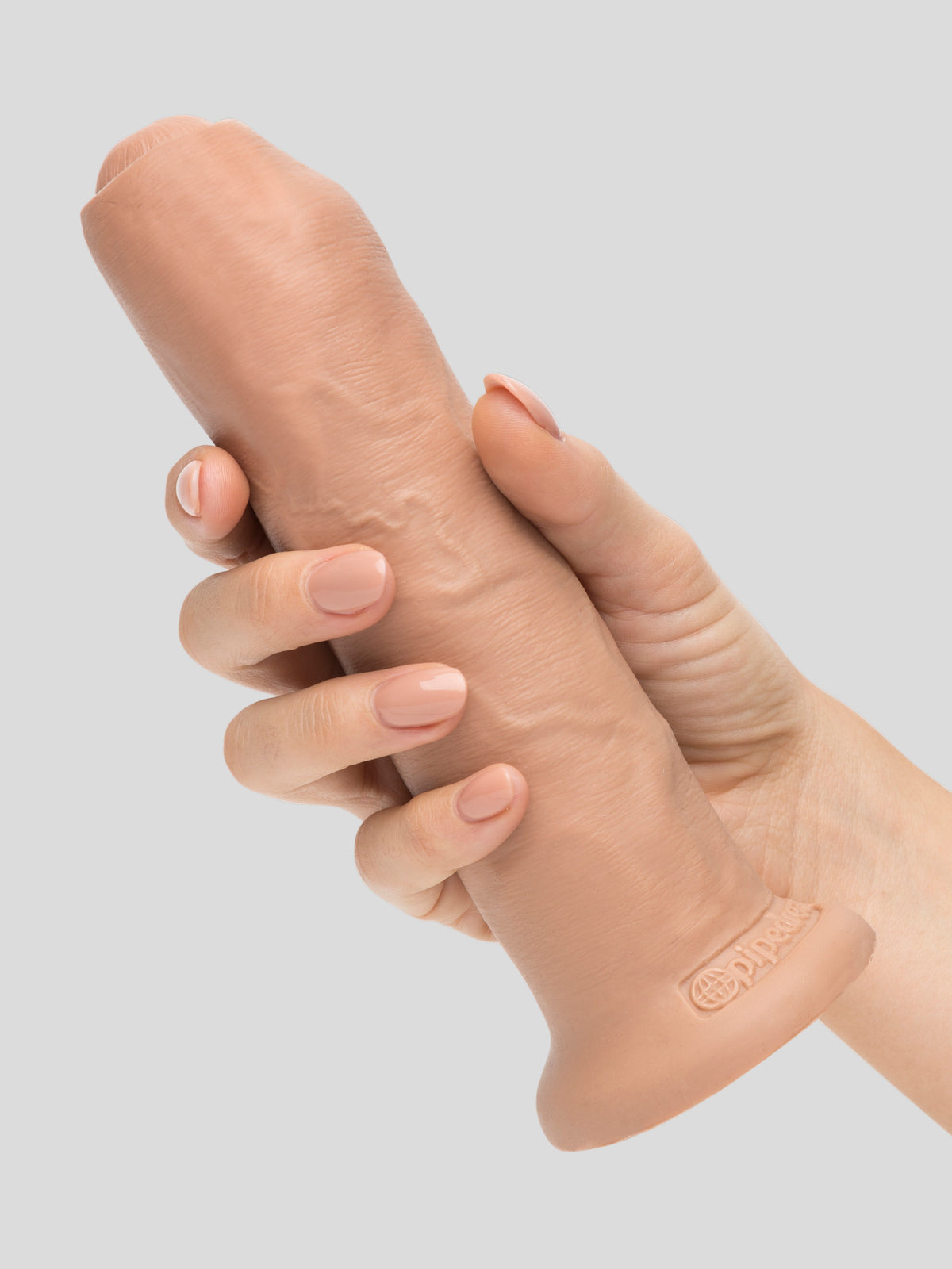 King Cock Uncut Ultra Realistic Suction Cup Dildo 8 Inch, Flesh Tan