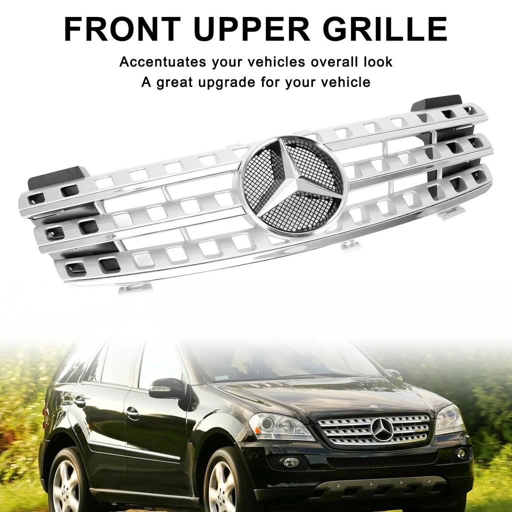 2005-2008 Benz ML-Class W164 AMG Style Front Grille Grill Chrome Generic