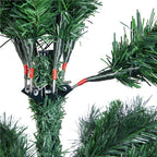 7.5ft Pre-lit Snow Frosted Artificial Christmas Tree with Red Berries and Incandescent Warm White Lights &amp; 1365 Branch Tips