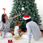 7.5ft Pre-lit Snow Frosted Artificial Christmas Tree with Red Berries and Incandescent Warm White Lights &amp; 1365 Branch Tips