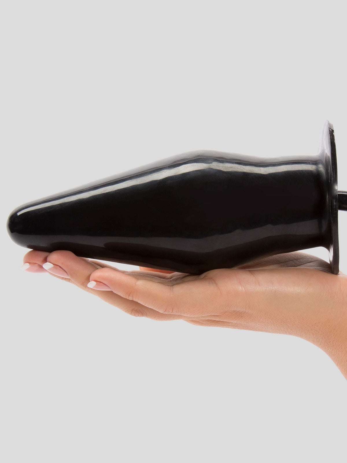 Cock Locker Extra Large Inflatable Butt Plug 8 Inch, Black
