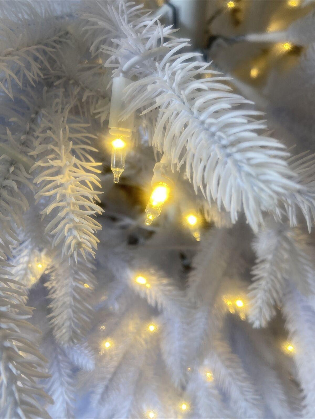 Open Box Balsam Hill White Christmas Tree 6.5' Tree with Candlelight LED Lights