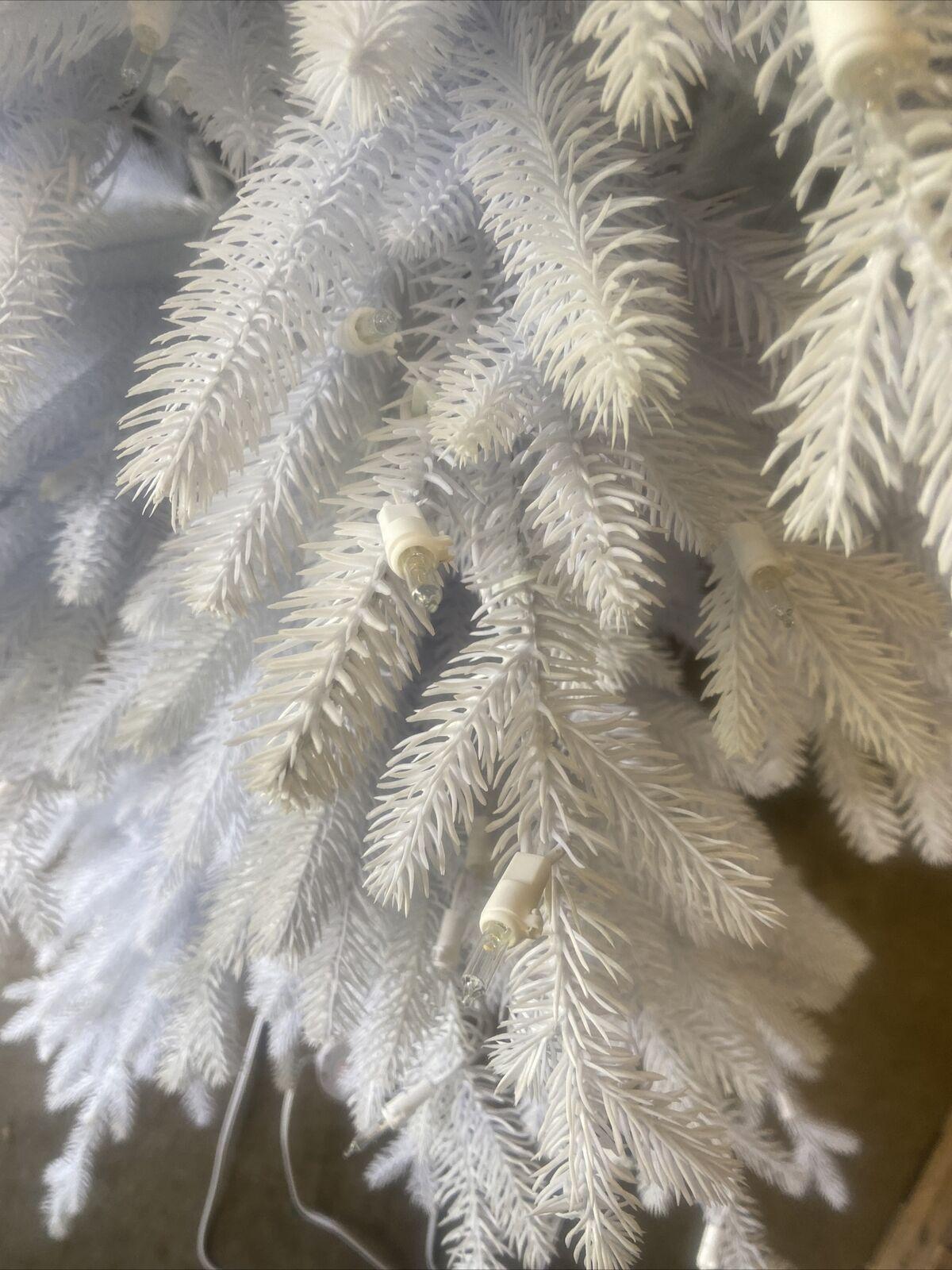 Open Box Balsam Hill White Christmas Tree 6.5' Tree with Candlelight LED Lights