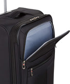 4010 Softside Luggage with Spinner Wheels, Black, Checked-Medium 23-Inch