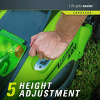 Cordless Lawn Mower 16'' 4Ah Battery Powered Operated 40-Volt Grass Trimmer Yard