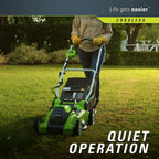 Cordless Lawn Mower 16'' 4Ah Battery Powered Operated 40-Volt Grass Trimmer Yard