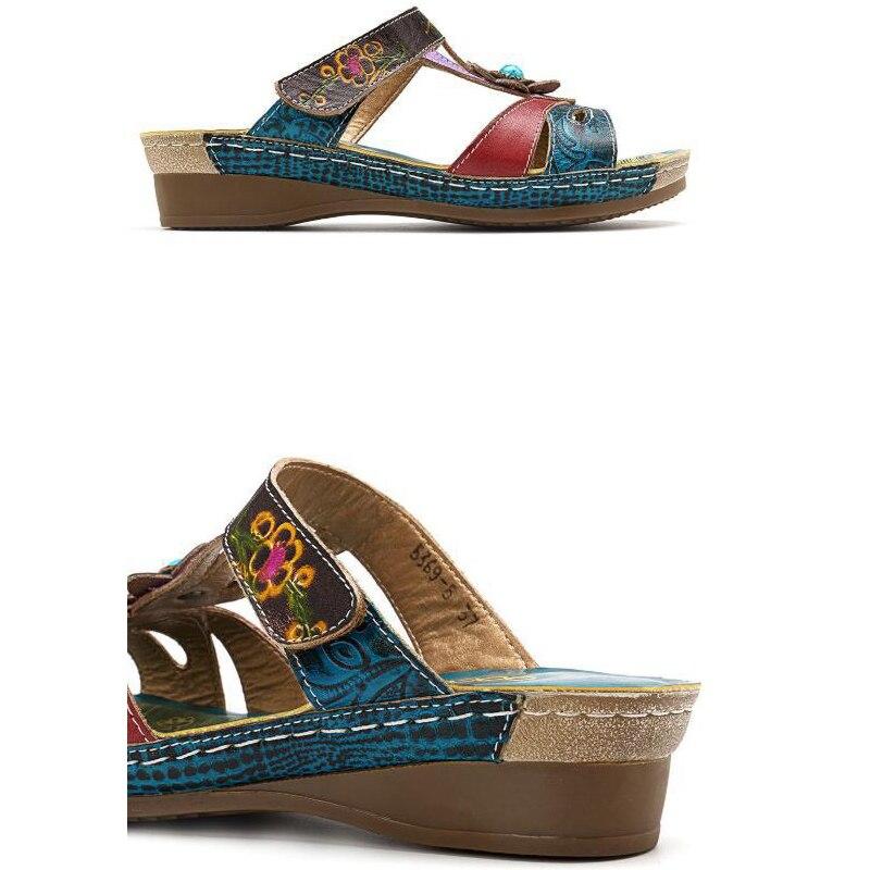 Women Flower Handmade Retro Bohemian Fashion Slipers