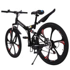 HOMBOM Mens Mountain Bike, 26-Inch Wheels, Aluminum Frame, Twist Shifters, 21-Speed Rear Deraileur, Front and Rear Disc Brakes, Multiple Colors
