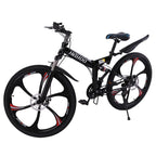 HOMBOM Mens Mountain Bike, 26-Inch Wheels, Aluminum Frame, Twist Shifters, 21-Speed Rear Deraileur, Front and Rear Disc Brakes, Multiple Colors
