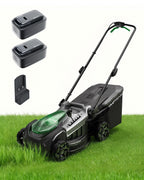 18" Electric Lawn Mower, 40V Cordless Lawn Mower with 2x8.0Ah Batteries &amp; Charger, Brushless Motor, 2-in-1 Mulching &amp; Bagging, 6-Position Height Adjustment, for Medium Yards