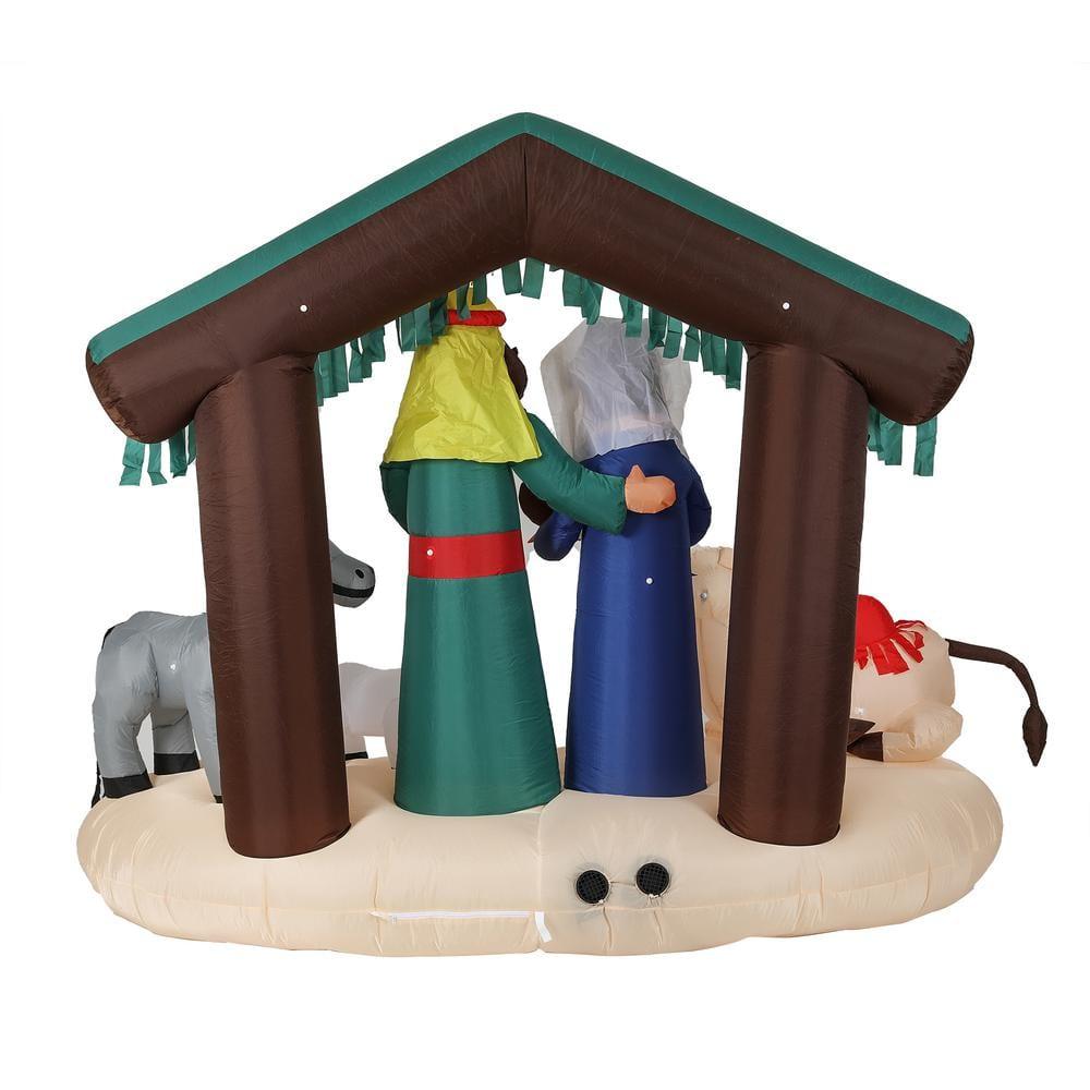 Lighted 7 ft. H x 8 ft. W Nativity Scene Inflatable