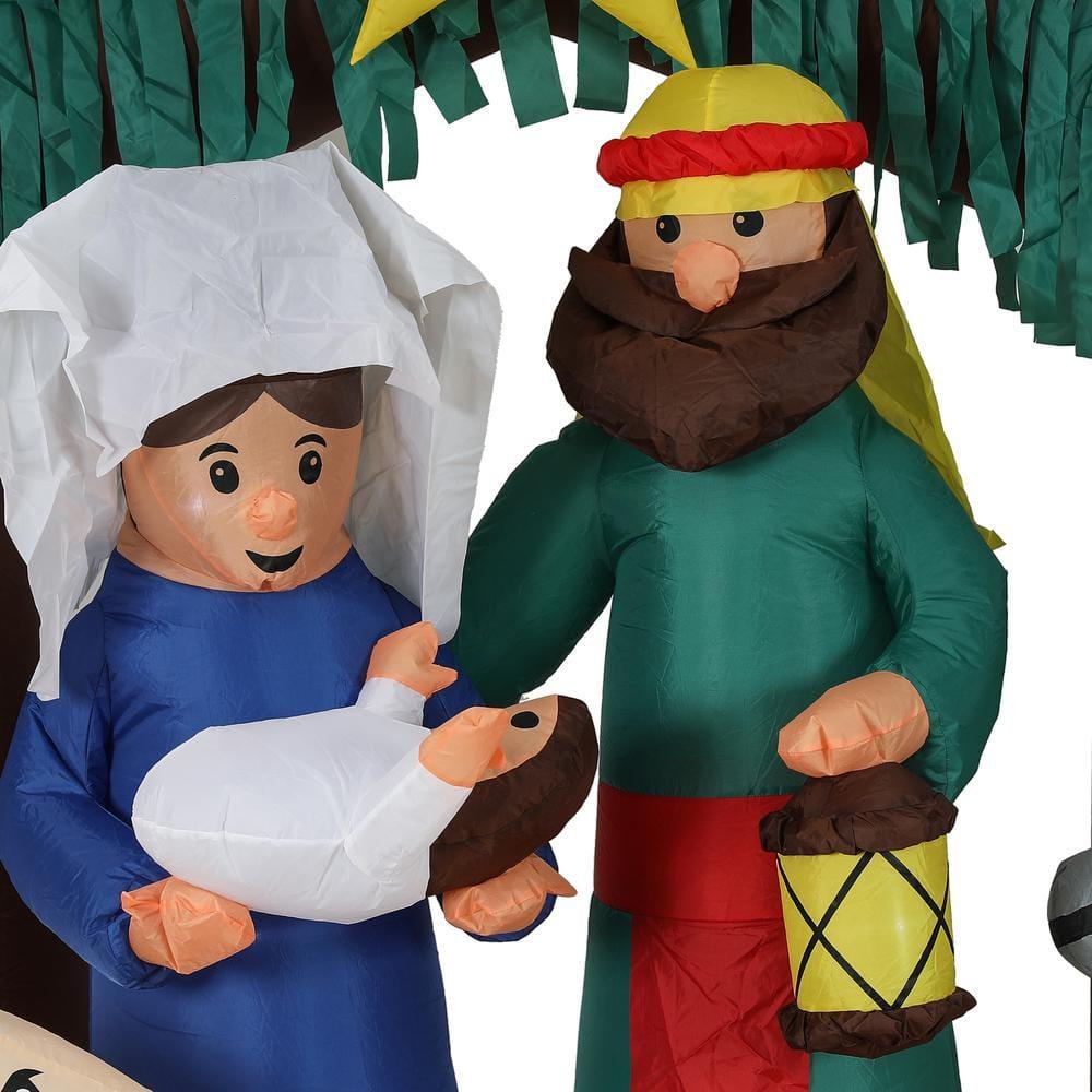 Lighted 7 ft. H x 8 ft. W Nativity Scene Inflatable