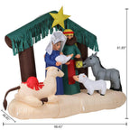 Lighted 7 ft. H x 8 ft. W Nativity Scene Inflatable