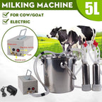 limeid milking machine kit for sheep portable electric milker milking machine, automatic portable livestock milking equipment, adjustable vacuum pump food silicone grade hose 7l,forcattle