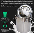 limeid milking machine kit for sheep portable electric milker milking machine, automatic portable livestock milking equipment, adjustable vacuum pump food silicone grade hose 7l,forcattle