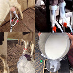 limeid milking machine kit for sheep portable electric milker milking machine, automatic portable livestock milking equipment, adjustable vacuum pump food silicone grade hose 7l,forcattle