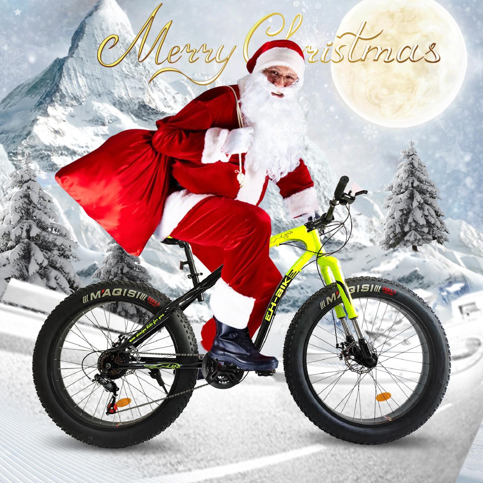 FITOOM 26-inch Fat Tire Off-Road Vehicle, 26-Speed Mountain Snow Bike