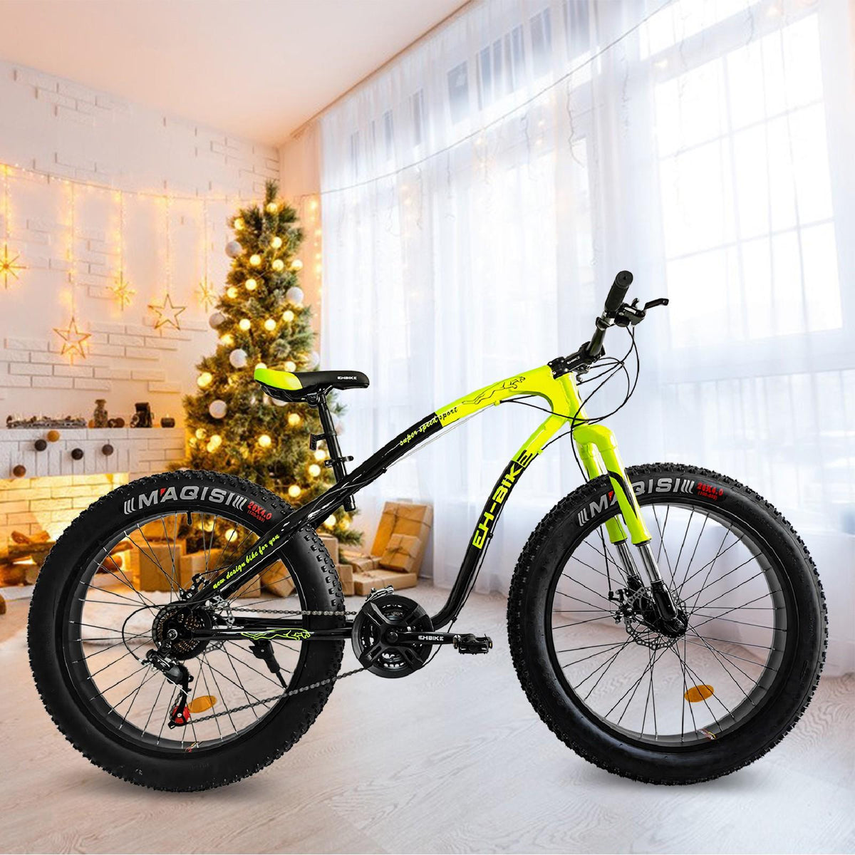 FITOOM 26-inch Fat Tire Off-Road Vehicle, 26-Speed Mountain Snow Bike