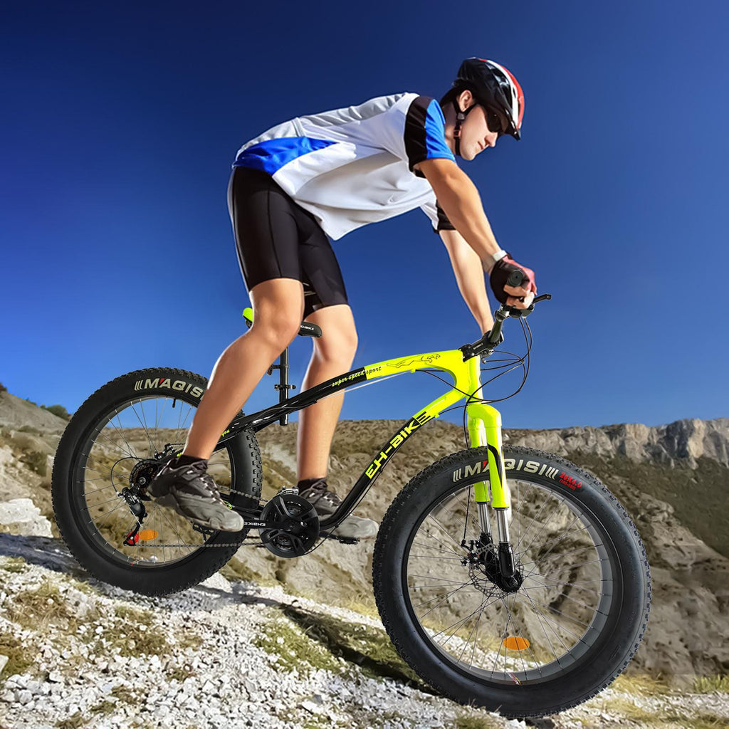 FITOOM 26-inch Fat Tire Off-Road Vehicle, 26-Speed Mountain Snow Bike
