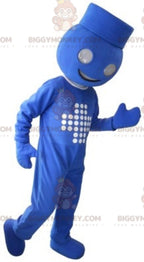 Butler Blue Man BIGGYMONKEYMascot Costume