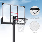 MARNUR Basketball Hoop Outdoor Basketball Goal Portable Basketball System Set with Height Adjustable 6ft 7in-10ft with 44 Inch Backboard &amp; Wheels for Family Indoor