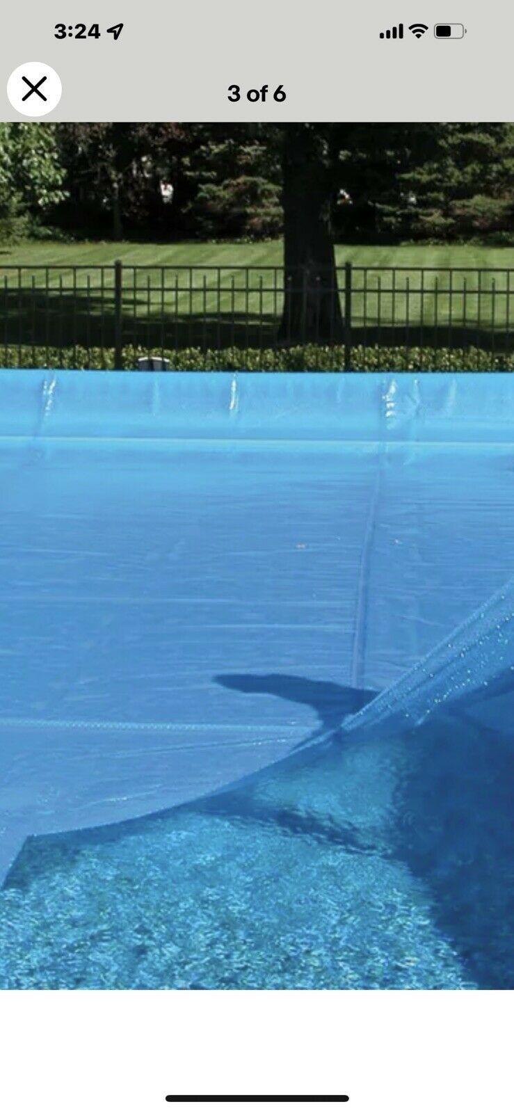 24 x 40' rect. extra heavy blue/gray dmd. extra heavy pool solar  cover