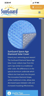 24 x 40' rect. extra heavy blue/gray dmd. extra heavy pool solar  cover
