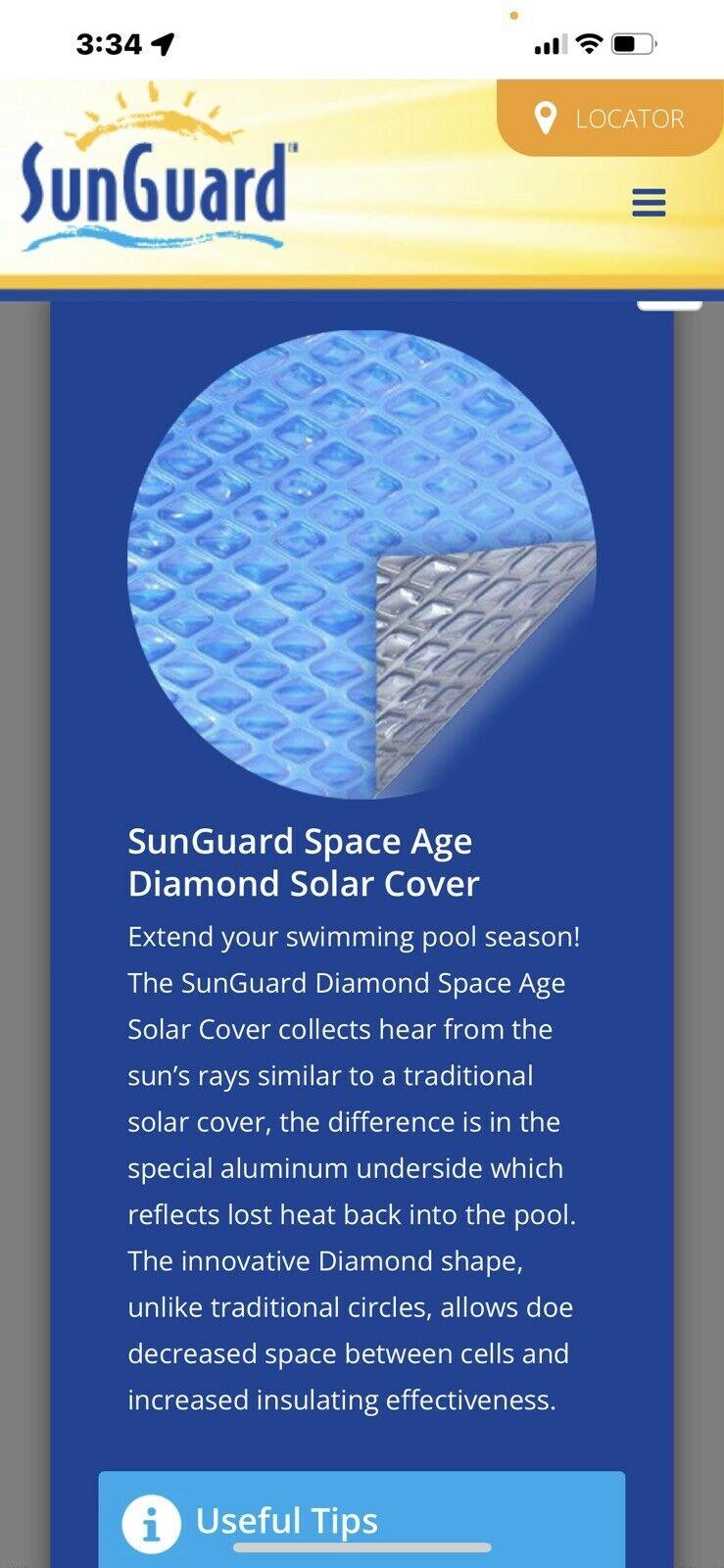 24 x 40' rect. extra heavy blue/gray dmd. extra heavy pool solar  cover