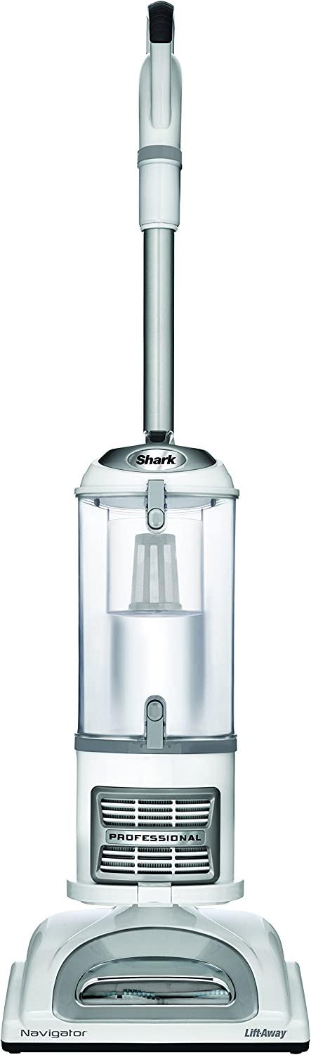 Shark NV356E S2 Navigator Lift-Away Professional Upright Vacuum with Swivel Steering, HEPA Filter, XL Dust Cup, Pet Power Brush, Dusting Brush, and Crevice Tool, Perfect for Pet Hair, White/Silver