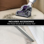 Shark NV356E S2 Navigator Lift-Away Professional Upright Vacuum with Swivel Steering, HEPA Filter, XL Dust Cup, Pet Power Brush, Dusting Brush, and Crevice Tool, Perfect for Pet Hair, White/Silver