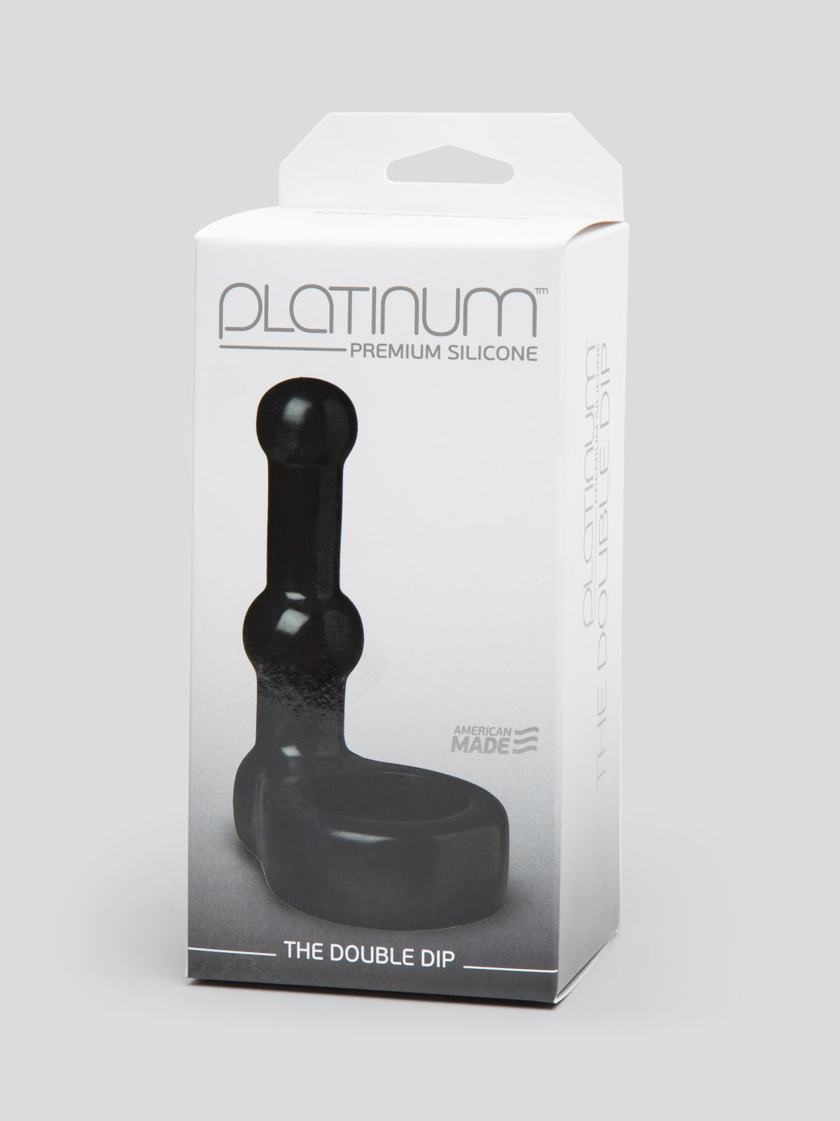 Doc Johnson Platinum The Double Dip Silicone Cock Ring and Probe, Black