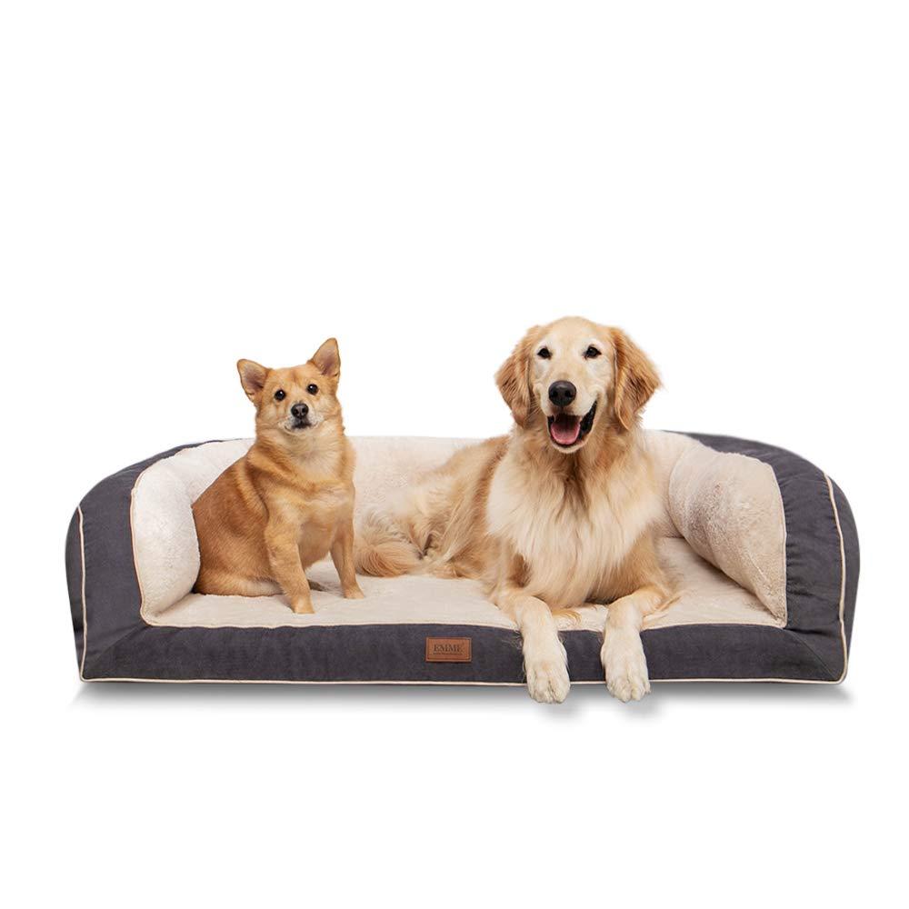 EMME Orthopedic Dog Beds 27/36/44/50 inches for Small, Medium and LarDogs &amp; Cats Removable Cover Dog Sofa Bed Ultra Plush Deluxe Dog Couch Pet Bed