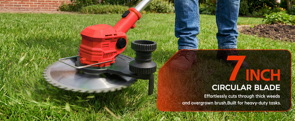 Electric String Trimmer, 3 in 1 Cordless Weed Wacker Grass Eater, Brushless Weed Eater, Grass Trimmer with 2 x 24V Batteries and Charger for Lawn, Yard and Brush Trimming