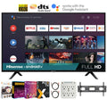 hisense 40h5500f 40" h55 series fhd smart android tv + movies streaming pack