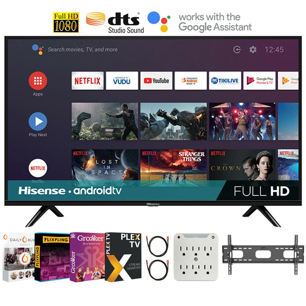 hisense 40h5500f 40" h55 series fhd smart android tv + movies streaming pack
