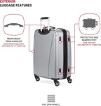 7585 Hardside Expandable Luggage with Spinner Wheels, Silver, Checked-Medium 23-Inch