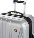 7585 Hardside Expandable Luggage with Spinner Wheels, Silver, Checked-Medium 23-Inch