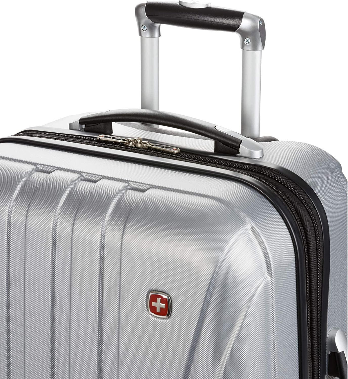 7585 Hardside Expandable Luggage with Spinner Wheels, Silver, Checked-Medium 23-Inch