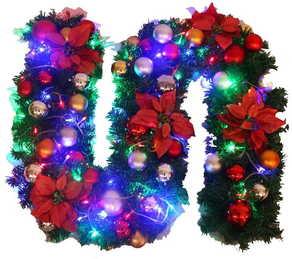 YANXIAOPING Artificial  Rattan, Christmas Flower Ball Decoration, Christmas Hotel Decoration 2.7m/8.86ft (Size : 3pack)
