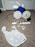 polaris 360 pool sweep pool cleaner head unit with hoses.