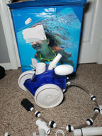 polaris 360 pool sweep pool cleaner head unit with hoses.