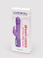 Lovehoney Dream Rabbit Rechargeable Silicone Thrusting Rabbit Vibrator, Purple